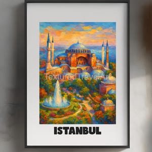 Hagia Sophia Painting: Istanbul Turkey Art Print (Digital Download 3750x3000 inches)