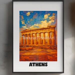 Acropolis of Athens Poster, Acropolis of Athens Travel Print, Greek Travel Poster, European Travel Print, Greece Travel Print, Athens Travel
