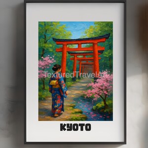 Fushimi Inari Shrine Travel, Japan Print, Torii Gate Print, Fushimi Inari Shrine Wall Art, Japanese Architecture Poster, Kyoto Painting