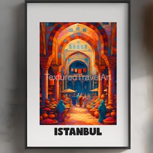 Grand Bazaar Istanbul Print: Colorful Turkish Wall Art, Boho Travel Decor (Digital Download)