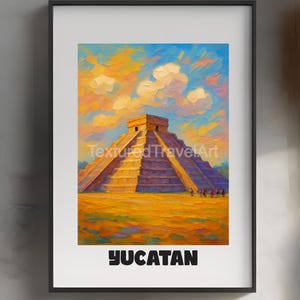 Chichen Itza Travel, Print Wall Art Chichen Itza, Chichen Itza Gift, Art Lovers, Wall Art, Print Art Chichen Itza, Chichen Itza Painting