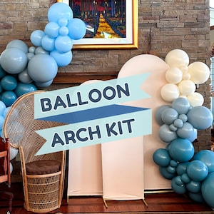 DIY Baby Blue Balloon Arch Kit: Baby Shower Garland Backdrop