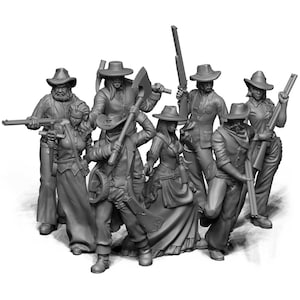 The Unsung – 30mm Western Heroes Miniatures for Tabletop Skirmish, Roleplaying Games, D&D, Wargaming, or Resin Painting Projects