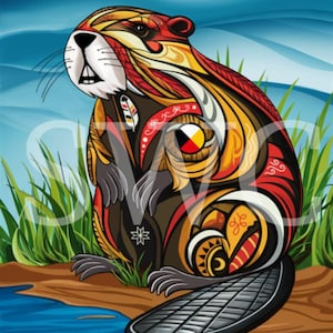 11x14 Spirit Beaver Print by Indigenous Artist