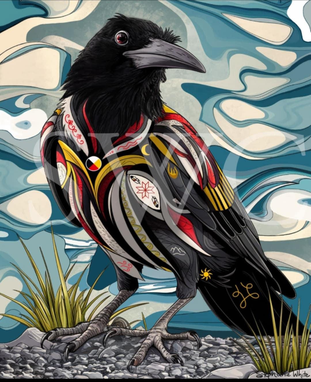 8x10 Spirit Crow Print by Indigenous Artist - Etsy