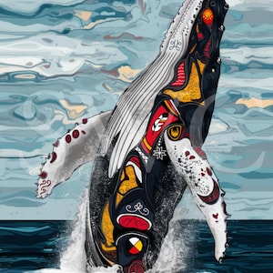 8x10 Spirit Whale Print by Indigenous Artist