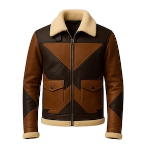 Patchwork Leather Jacket - Etsy