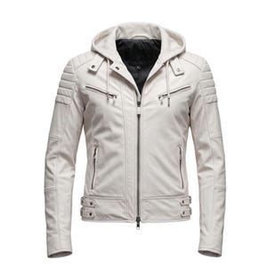 Harley Davidson White Leather Jacket - Etsy