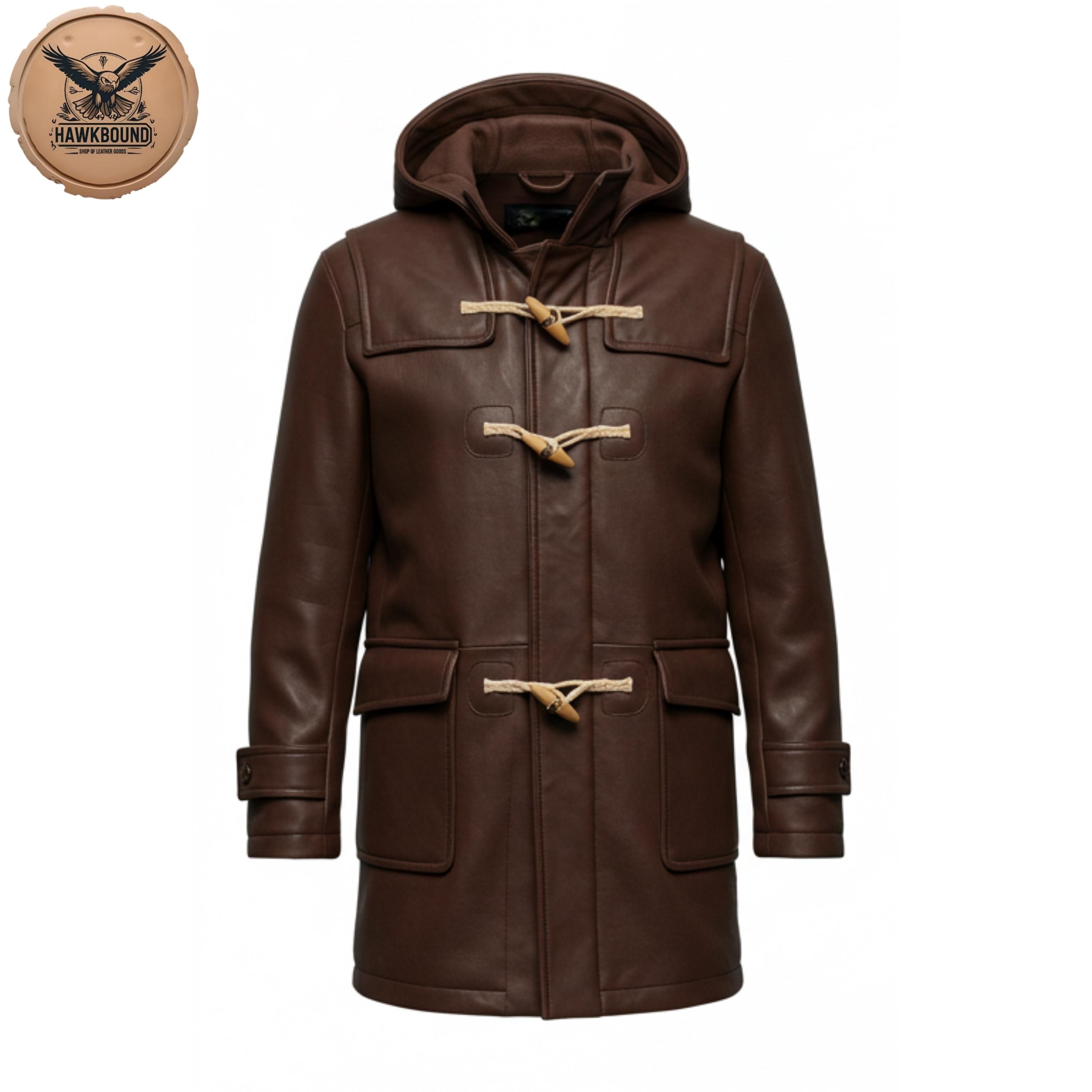 Leather Duffle Coat - Etsy Canada