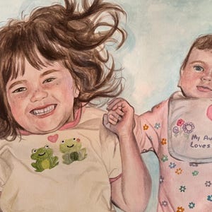 Custom Watercolor/Gouache Portrait 11”x14” (examples provided)