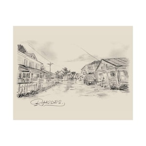 Rhodes Poster - Arthur Morgan Journal Style Sketch, RDR2 Wall Art
