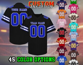 Maglia da calcio personalizzata con nome, numero, logo, maglietta da allenamento, uniforme da gioco, regalo per gli amanti del calcio, per uomini, donne, giovani, bambini e tifosi.