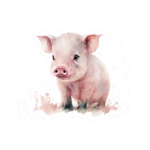 Pig Sticker, Piglet Sticker, Cute Pig Sticker, Abstract Pig Sticker, Funny Pig Sticker, Laptop Decal, Water Bottle Decal, Journal Decal