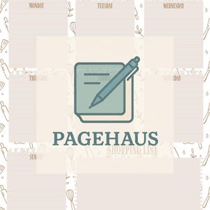 Mahlzeitenplaner – Beige Printable PDF mit Einkaufslisten