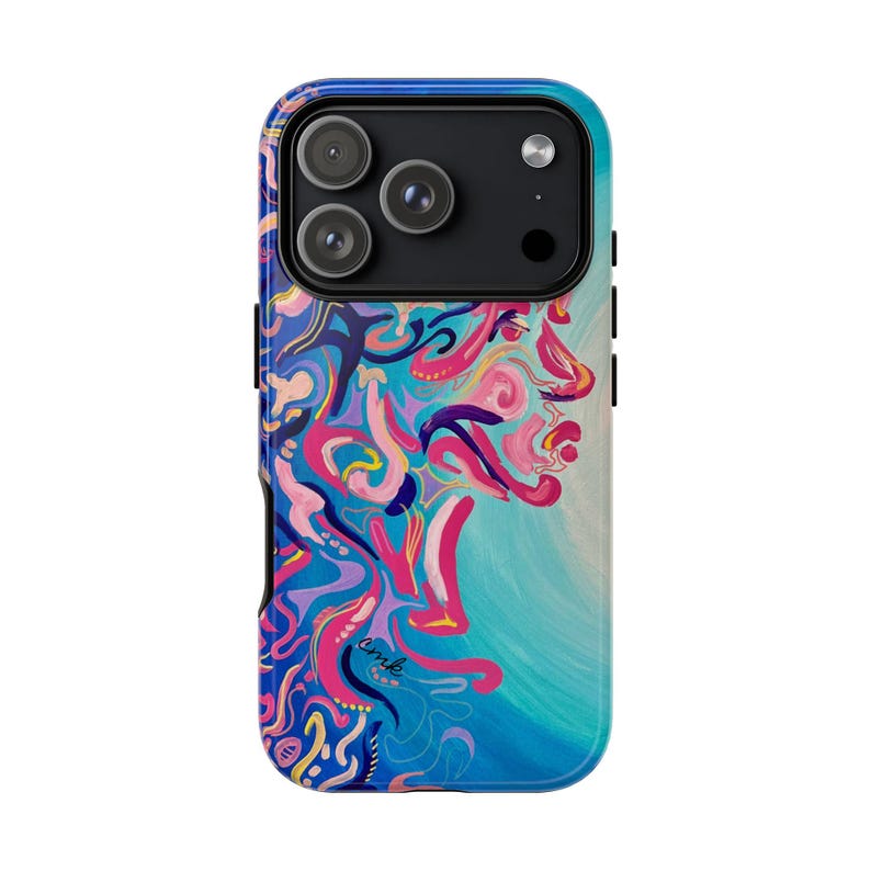 True Tide Phone Case, Artistic Phone Cover, Unique Gift for Art Lovers, Vibrant Design, Trendy Smartphone Accessory image 14