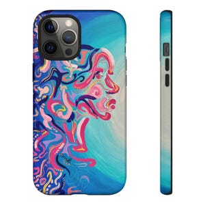True Tide Phone Case, Artistic Phone Cover, Unique Gift for Art Lovers, Vibrant Design, Trendy Smartphone Accessory image 2