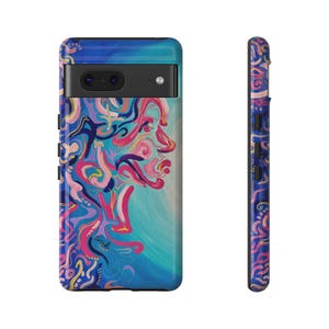 True Tide Phone Case, Artistic Phone Cover, Unique Gift for Art Lovers, Vibrant Design, Trendy Smartphone Accessory image 9