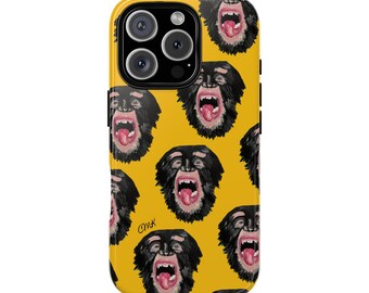 Monkey Business Tough Cases, Monkey Phone Case, Animal Lover Gift, Protective Phone Cover, Cute Monkey Accessory, Funny Face Phone Case