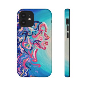 True Tide Phone Case, Artistic Phone Cover, Unique Gift for Art Lovers, Vibrant Design, Trendy Smartphone Accessory image 3