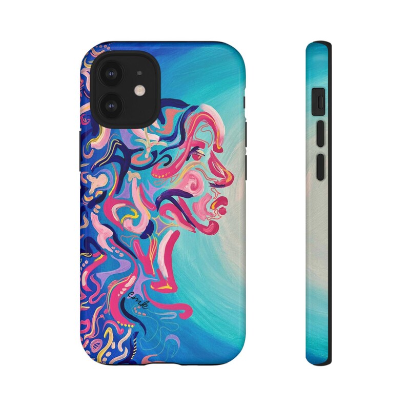 True Tide Phone Case, Artistic Phone Cover, Unique Gift for Art Lovers, Vibrant Design, Trendy Smartphone Accessory image 3