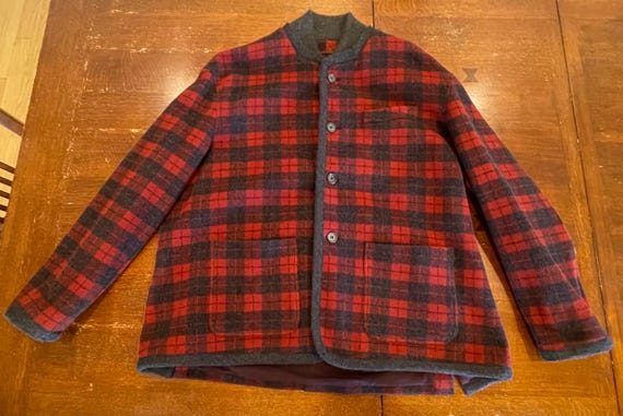 Romeo Gigli, Romeo Gigli Vintage Women’s Red Plaid Wool Jacket Size Large