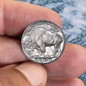 1913 s buffalo nickel five cent coin -type 2- silver plated unique coin collectible numismatic for collectors and gifts