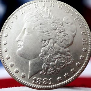 1881-S Morgan Silver Dollar circulated Rare Key Date US Coin, Collector’s Silver Plated dollar coin collectible numinastic gifts rare coin