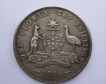 ジョージ5世 1フローリン硬貨 1921年 (2シリング)、銀50%、貨幣、貨幣