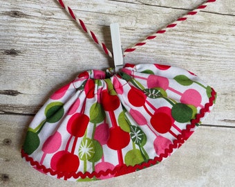 Christmas Elf twirl skirt, doll skirt, RTS