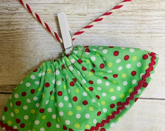 Christmas Elf twirl skirt, ready to ship