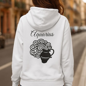 Aquarius Zodiac Hoodie, Astrology Sweatshirt, Gift for Aquarius, Horoscope Apparel, Cozy Astrology Clothing