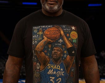 Shaq Vintage Basketball Graphic Tee, Unisex Sports Shirt, Retro Basketball Fan Apparel, Gift for Athletes, Casual Streetwear