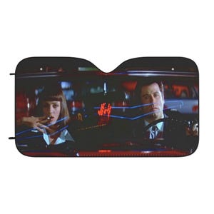 Retro Film Szene Auto Sonnenblende Lustig Pop Kultur Windschutzscheibe Visier kultig Film Parodie Auto Accessoire 90er Jahre Ästhetik