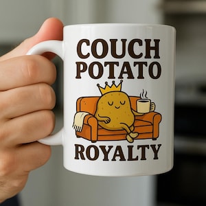 Cozy Couch Potato Ceramic Mug - Perfect Gift for Homebodies, Funny Coffee Cup, Relaxation Theme, Great for Birthdays & Holidays, 11oz [...]