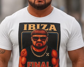 IBIZA Final Boss Graphic Unisex Heavy Cotton Tee, Gamer Shirt, Video Game Apparel, Birthday Gift, Casual Wear, comedy