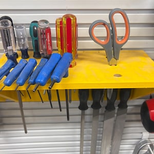 CNC Tools Rack – Organizer – CNC Digital Download – for Files, Hex Keys, Screwdrivers, and Scissors – Slat Wall or French Cleat Mount