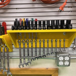 Metric Socket Rack – CNC Digital Download – Organizer for Metric Sockets & Wrenches – Slat Wall/French Cleat