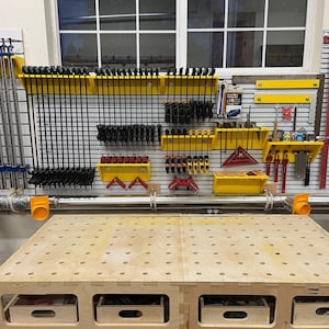 Clamp Rack Bundle – 5 CNC Tool Organizers – Digital Download for Slat Wall & French Cleat
