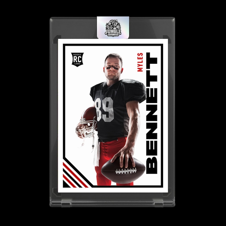 Custom Sports Trading Card in Acrylic Case, Serial Numbered Player Keepsake, Personalized Senior Night Gift, Made to Order image 4
