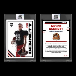 Custom Sports Trading Card in Acrylic Case, Serial Numbered Player Keepsake, Personalized Senior Night Gift, Made to Order image 6
