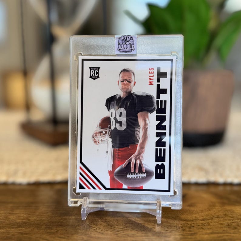 Custom Sports Trading Card in Acrylic Case, Serial Numbered Player Keepsake, Personalized Senior Night Gift, Made to Order image 1