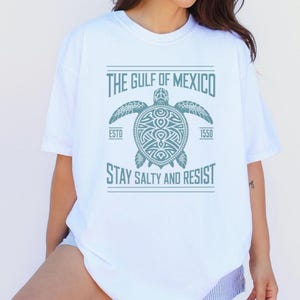 Comfort Colors  Gulf of Mexico Stay Salty Resistance Shirt, Resist Shirt, Anti Trump Shirt, Democrat Shirt, Democrat Gift Shirt