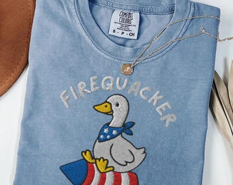 Silly Goose 4th of July T-Shirt: Comfort Colors Patriotic Tee