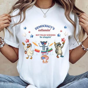 Funny Anti Trump 4th of July Shirt: Comfort Colors Democrat Tee