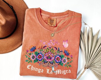 Comfort Colors® Chinga La Migra, afschaffing ijsprotest, shirt voor sociale rechtvaardigheid, T-shirt voor mensenrechten van immigranten, geen mens is illegaal, T-shirt voor latino-protest