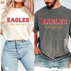 Comfort Colors® Custom Mascot Shirts, Personalized School Spirit Tees, Teacher Shirt, Sports Team Shirts, Football Volleyball Team Shirt