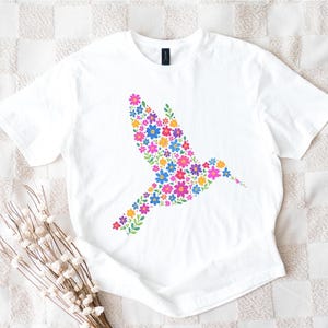 Subtle Anti Trump Tee Shirt Floral Hummingbird FDT Tee Shirt Feminist Shirt Political Protest Resist Hidden Message Subtle FDT