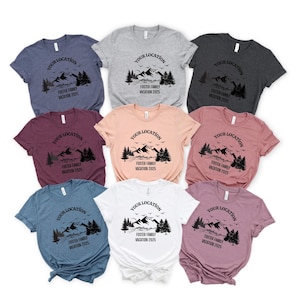 Mountain Vacation Shirt, Personalized Family Shirt, Family Camping Shirt, Custom Family Vacation Shirts, Family Vacation Shirt,Camping Shirt