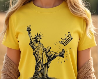 Koszulka „No Kings”, Statua Wolności, Anty-Trump, Anty-Trump, Koszulka protestacyjna, Koszulka liberalna, Koszulka Demokratyczna, Antyfaszyzm, Koszulka Demokratyczna