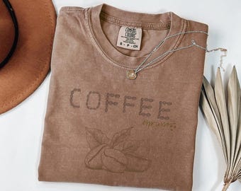 Comfort Colors Coffee Club T-Shirt: Retro Foodie Tee